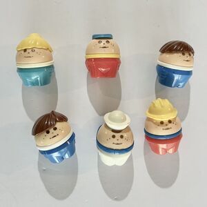VTG 90s Toddle Tots, Chunky People Toy, 6pc (set 1)